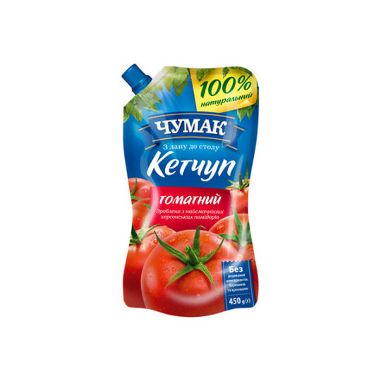 Кетчуп Чумак Томатний, дойпак 1уп/450г