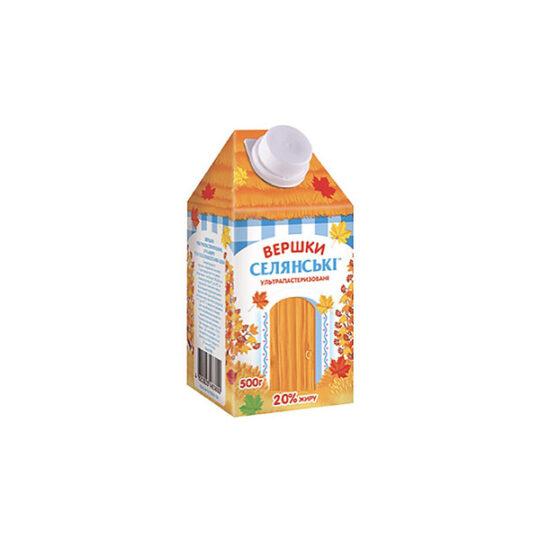 Вершки Селянські 20% у/п, 1уп/500г (0,5л*18)