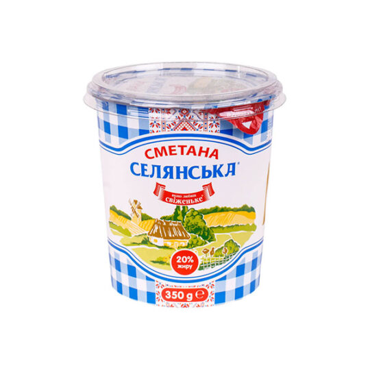 Сметана "Селянська" 350г 20%