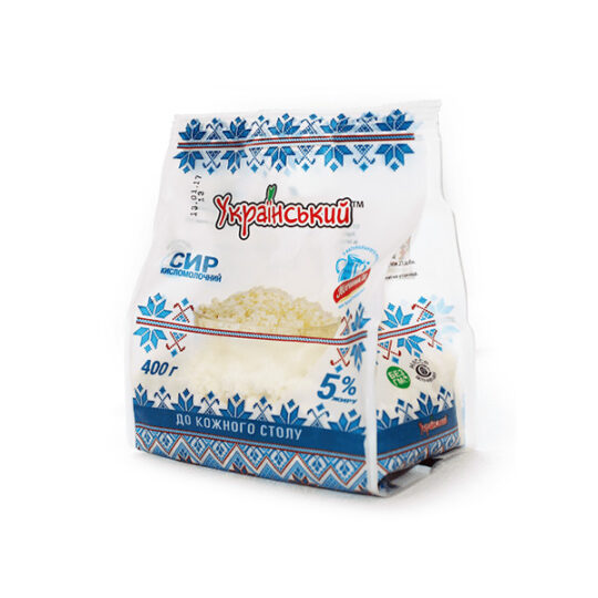 Сир кисломолочний 5% ТМ Український 1уп/400г