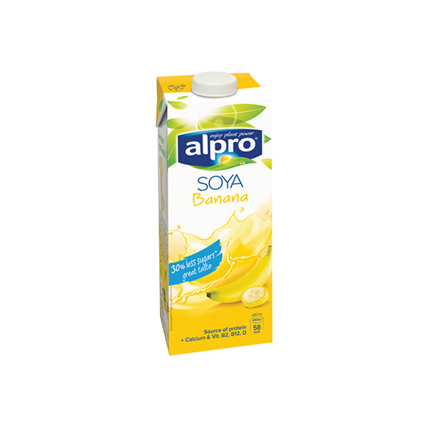 Напій Alpro соєвий Банан, пакет 1уп/1л (1л*8)