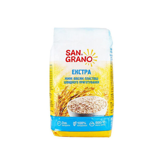 Вівсяні Пластівці ШГ Екстра San Grano, 0.5кг (500 г*21)
