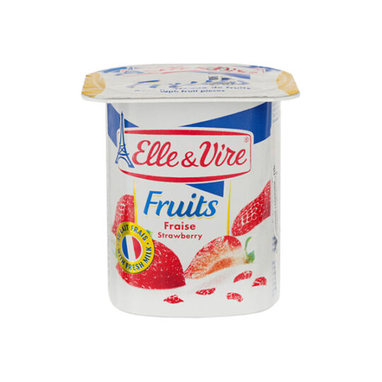 Десерт молочний Elle&Vire з полуницею 1уп/125г (125 г*24)