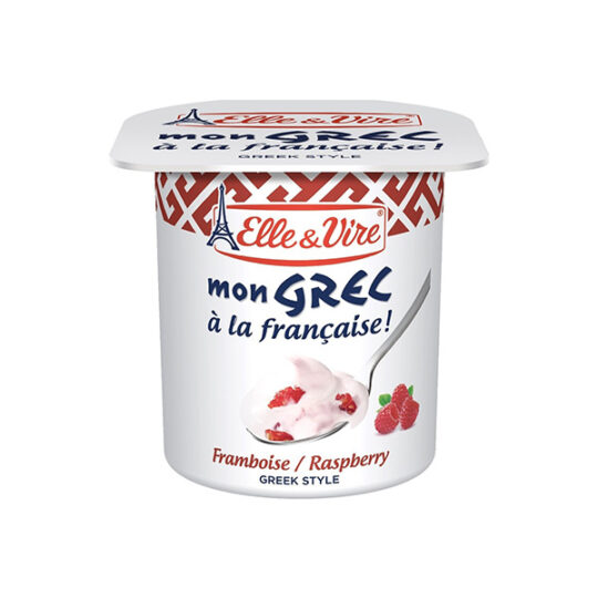 Десерт молочний Elle&Vire з малиною 1уп/125г (125 г*24)