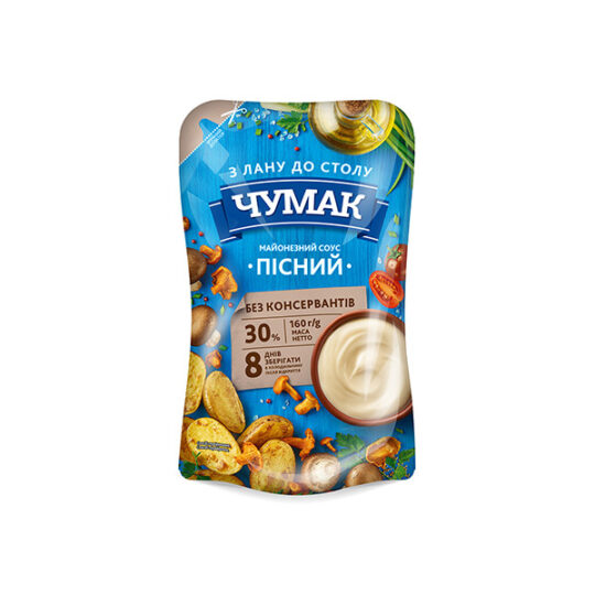 Майонез Чумак Пісний 30%, дойпак 1уп/160мл