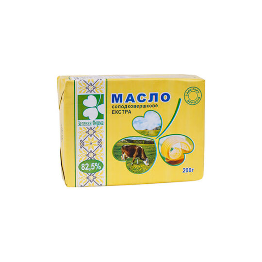 Масло Вершкове Зелена Ферма Екстра 82,5%, 200г