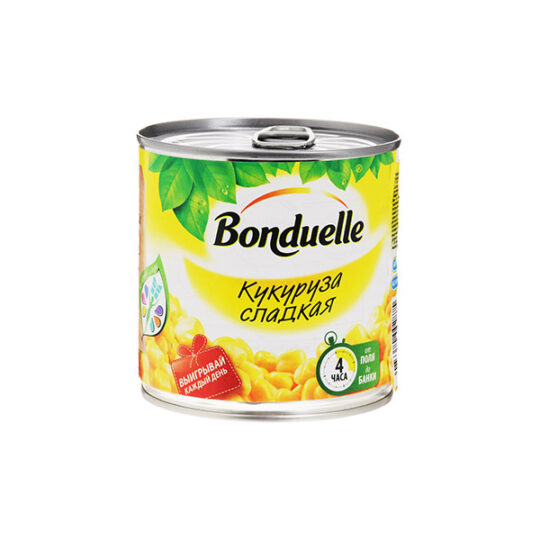 Кукурудза цукрова Bonduelle, ж/б 425/280гр (425гр*12шт)