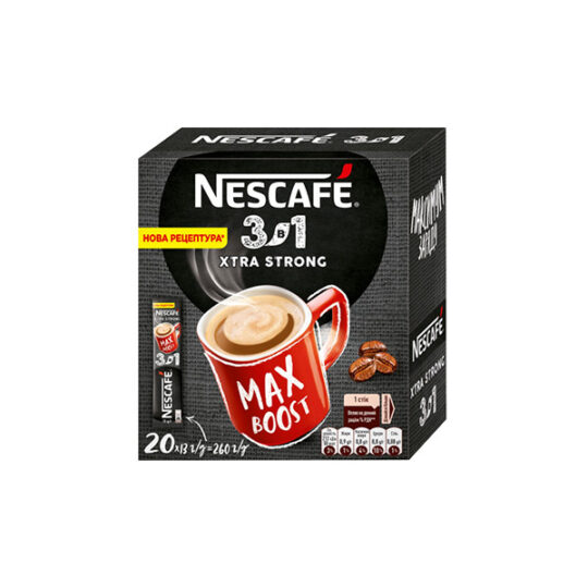 Кава Nescafe 3в1 Xstra Strong 24 шт (24шт.*20шт)