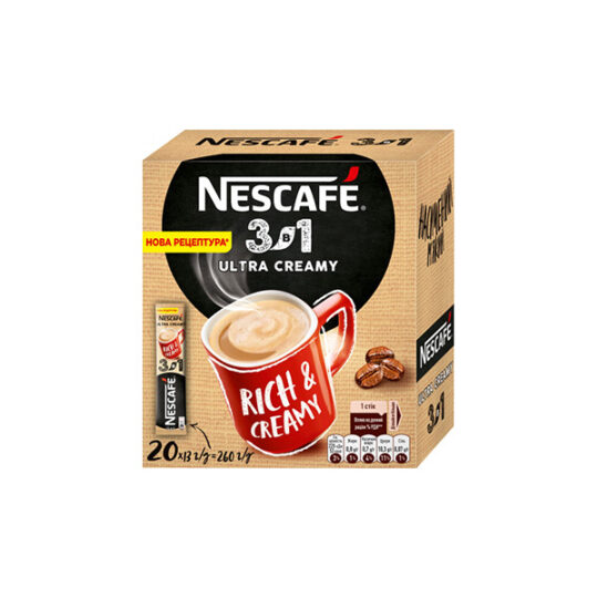 Кава Nescafe Ultra Creamy 3в1 24 шт (24шт.*20шт)