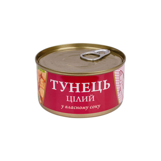 Тунець цілий у власному соку Fish Line ж/б 1уп/185г (185г*48шт)