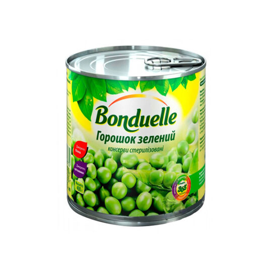 Горошок зелений Bonduelle, ж/б 425/265гр (425гр*12шт)
