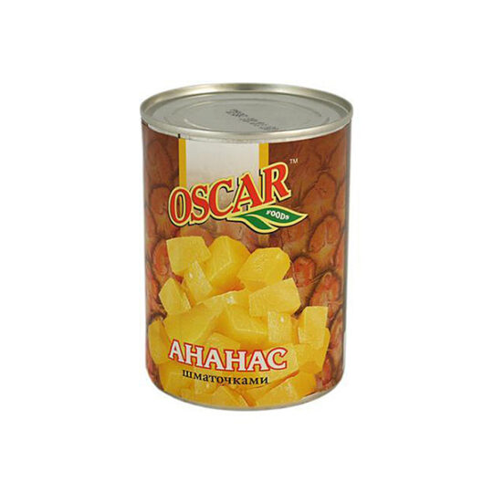 Ананас шматочки Oscar Foods  ж/б 580мл/565г (565г*24шт)