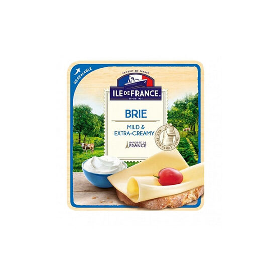 Сир Брі Іль-де-Франс напівтвердий нарізка 1уп/150г (150г*8)