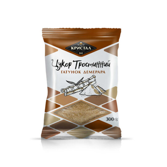 Цукор Тростинний Кристал 1уп/300г (300г*30шт)